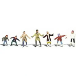 Woodland Scenics A2184 N Scenic Accents Ice Skater Figures (Set of 7) - Model Train Junction: Quality Parts and Art Supplies