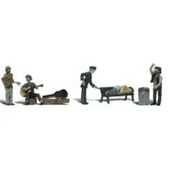 Woodland Scenics A2749 O Scenic Accents Park Bum Figures (Set of 8) - Model Train Junction: Quality Parts and Art Supplies