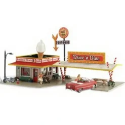 Woodland Scenics BR5029 HO Built-&-Ready Drive 'n Dine Building W/Details&Lights - Model Train Junction: Quality Parts and Art Supplies