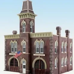 Woodland Scenics BR5034 HO Built-&-Ready Firehouse Building - Model Train Junction: Quality Parts and Art Supplies