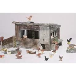 Woodland Scenics D215 HO Scenic Details Chicken Coop Kit - Model Train Junction: Quality Parts and Art Supplies