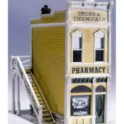 Woodland Scenics D221 HO Scenic Details Pharmacy Building Kit - Model Train Junction: Quality Parts and Art Supplies