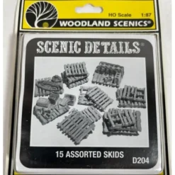 Woodland Scenics D204 HO Scenic Details Assorted Skids (Pack of 15) - Model Train Junction: Quality Parts and Art Supplies