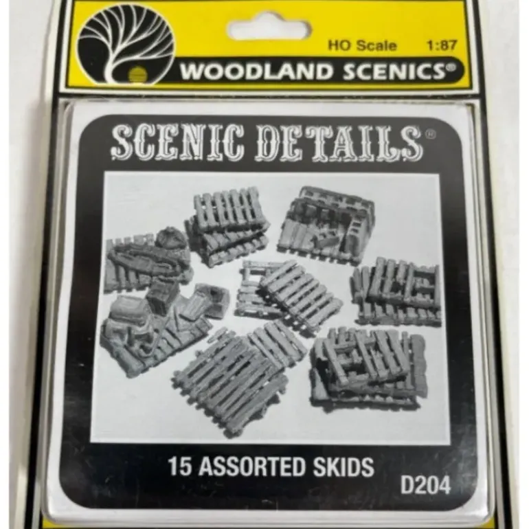 Woodland Scenics D204 HO Scenic Details Assorted Skids (Pack of 15) - Model Train Junction: Quality Parts and Art Supplies