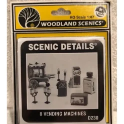 Woodland Scenics D230 HO Scenic Details Vending Machines Kit (Pack of 8) - Model Train Junction: Quality Parts and Art Supplies