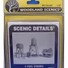 Woodland Scenics D212 HO Scenic Details Assorted Fuel Stands Kit (Pack of 3) - Model Train Junction: Quality Parts and Art Supplies