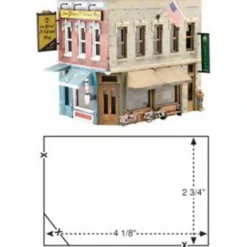Woodland Scenics PF5182 HO Main Street Mercantile Building Kit - Model Train Junction: Quality Parts and Art Supplies