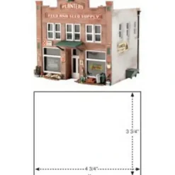 Woodland Scenics PF5181 HO Planters Feed and Seed Supply Building Kit - Model Train Junction: Quality Parts and Art Supplies