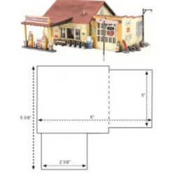 Woodland Scenics PF5183 HO Sonny's Super Service Building Kit - Model Train Junction: Quality Parts and Art Supplies