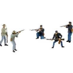 Woodland Scenics SP4345 American Civil War Soldiers Figures (Set of 5) - Model Train Junction: Quality Parts and Art Supplies