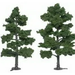 Woodland Scenics TR1516 N/HO/O 6" - 7" Medium Green Realistic Trees (Pack of 2) - Model Train Junction: Quality Parts and Art Supplies