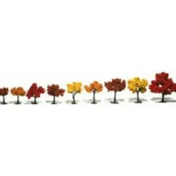 Woodland Scenics TR1540 N/HO/O 1.25" - 3" Fall Mix Realistic Trees (Pack of 9) - Model Train Junction: Quality Parts and Art Supplies