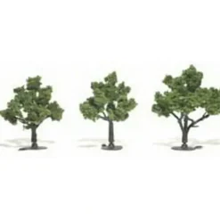 Woodland Scenics TR1506 N/HO/O 3" - 4" Light Green Realistic Trees (Pack of 3) - Model Train Junction: Quality Parts and Art Supplies