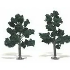 Woodland Scenics TR1514 N/HO/O 5" - 6" Dark Green Realistic Trees (Pack of 2) - Model Train Junction: Quality Parts and Art Supplies
