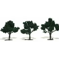 Woodland Scenics TR1508 N/HO/O 3"-4" Dark Green Realistic Trees (Pack of 3) - Model Train Junction: Quality Parts and Art Supplies