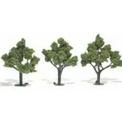 Woodland Scenics TR1509 4" - 5" Light Green Realistic Trees (Pack of 3) - Model Train Junction: Quality Parts and Art Supplies