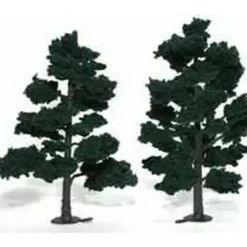 Woodland Scenics TR1517 6" - 7" Dark Green Realistic Trees (Pack of 2) - Model Train Junction: Quality Parts and Art Supplies