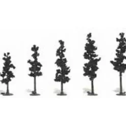 Woodland Scenics TR1560 2.5" - 4" Conifer Green Realistic Trees (Pack of 5) - Model Train Junction: Quality Parts and Art Supplies