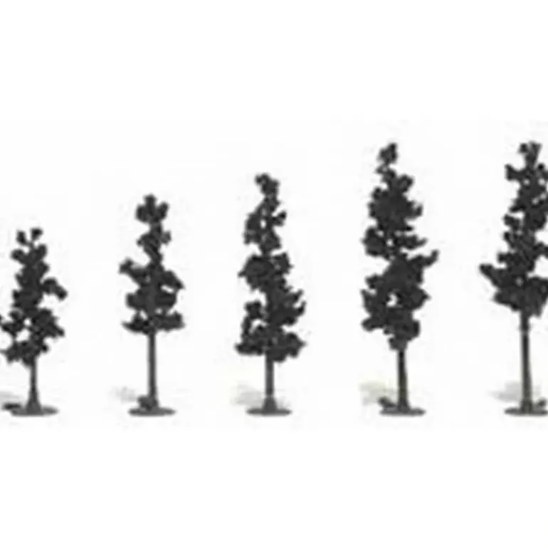 Woodland Scenics TR1560 2.5" - 4" Conifer Green Realistic Trees (Pack of 5) - Model Train Junction: Quality Parts and Art Supplies