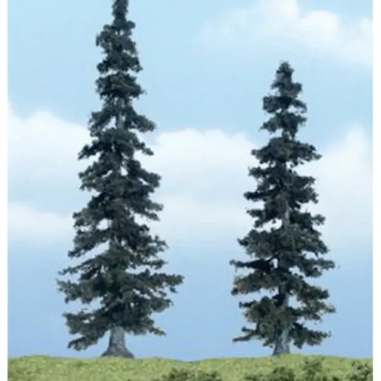 Woodland Scenics TR1621 5" / 4" Spruce Ready-Made Premium Trees (Pack of 2) - Model Train Junction: Quality Parts and Art Supplies