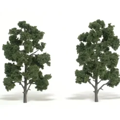 Woodland Scenics TR1519 8" - 9" Medium Green Realistic Trees (Pack of 2) - Model Train Junction: Quality Parts and Art Supplies