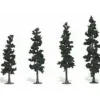 Woodland Scenics TR1561 4" - 6" Conifer Green Realistic Trees (Pack of 4) - Model Train Junction: Quality Parts and Art Supplies
