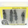 Woodland Scenics TR1061 4" - 6" Conifer Green Realistic Trees (Pack of 4) - Model Train Junction: Quality Parts and Art Supplies