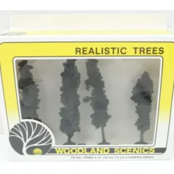 Woodland Scenics TR1061 4" - 6" Conifer Green Realistic Trees (Pack of 4) - Model Train Junction: Quality Parts and Art Supplies