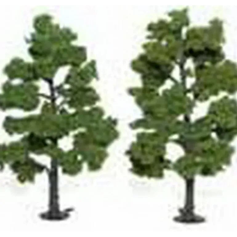 Woodland Scenics TR1515 6" - 7" Light Green Realistic Trees (Pack of 2) - Model Train Junction: Quality Parts and Art Supplies