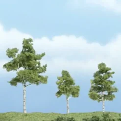 Woodland Scenics TR1605 2.75"/1.50"/2.25" Paper Birch Premium Trees (Pack of 3) - Model Train Junction: Quality Parts and Art Supplies