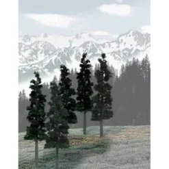 Woodland Scenics TR1582 6"-8" Conifer Colors Ready Made PineTrees (Pack of 12) - Model Train Junction: Quality Parts and Art Supplies